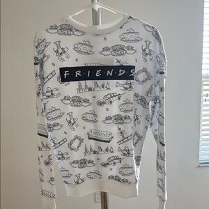 Friends White Graphic Sweatshirt